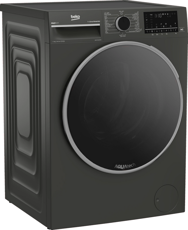 Beko Washing Machine 1400 RPM 9 kg Manhattan Gray Inverter A+++