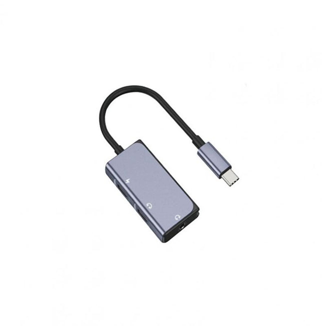 WIWU LT02 Pro Type-C to Dual Type-C + 3.5mm Audio Adapter