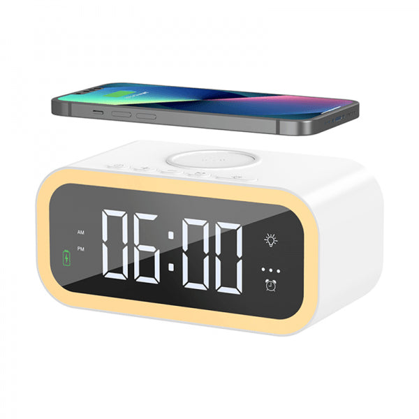 Wi-W015 2 in 1 wireless charger& alarm
