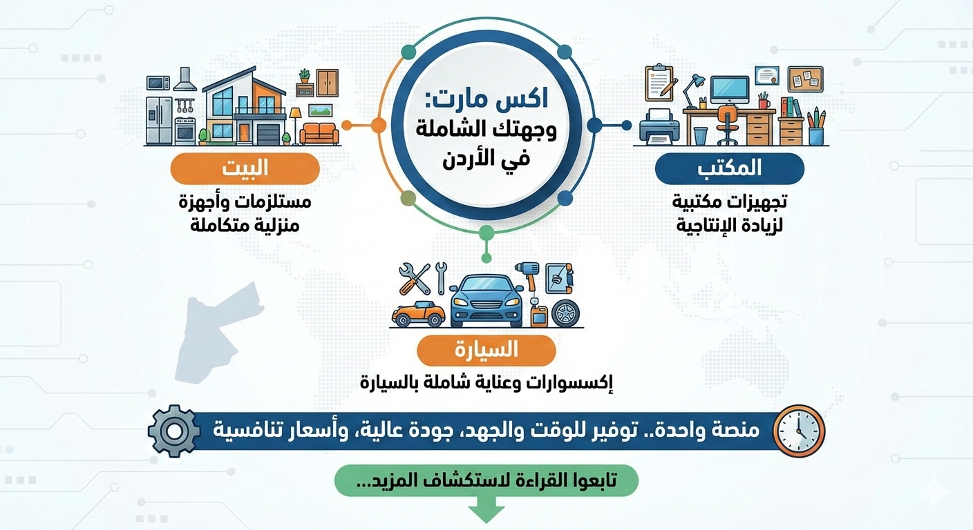 اكس مارت: متجر شامل للبيت والمكتب والسيارة في الأردن