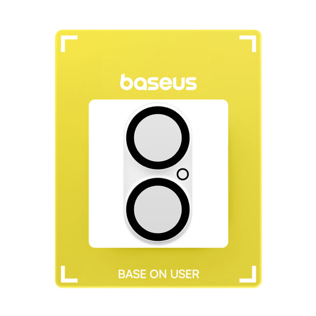 Baseus Crystal Series Full-Frame Lens Protector for iPhone 16 & iPhone 16 Plus - High-Definition Clarity - Scratch & Impact Resistant - Seamless Fit - Ultra-Thin Glass