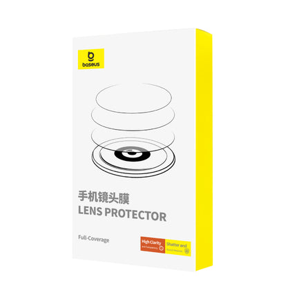 Baseus Crystal Series Full-Frame Lens Protector for iPhone 16 & iPhone 16 Plus - High-Definition Clarity - Scratch & Impact Resistant - Seamless Fit - Ultra-Thin Glass