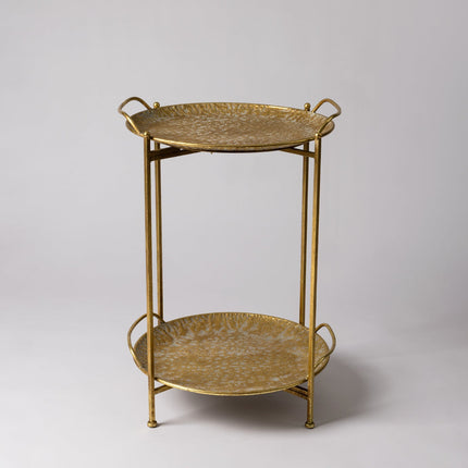 Adela Gold Metal Accent Table - Luxury Side Table