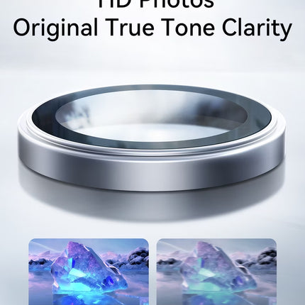 Joyroom JR-17QS3 HD Camera Lens Protector for iPhone 17 Pro and 17 Pro Max - Individual Tri-Camera Protection - 9H Tempered Glass - Aluminum Alloy Frame - Available in Titanium Gray, Silver, Orange, and Deep Blue