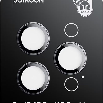 Joyroom JR-17QS3 HD Camera Lens Protector for iPhone 17 Pro and 17 Pro Max - Individual Tri-Camera Protection - 9H Tempered Glass - Aluminum Alloy Frame - Available in Titanium Gray, Silver, Orange, and Deep Blue
