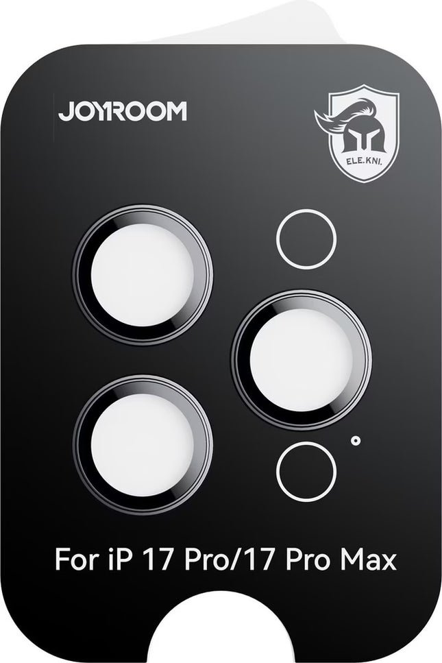 Joyroom JR-17QS3 HD Camera Lens Protector for iPhone 17 Pro and 17 Pro Max - Individual Tri-Camera Protection - 9H Tempered Glass - Aluminum Alloy Frame - Available in Titanium Gray, Silver, Orange, and Deep Blue