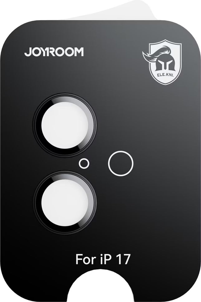 Joyroom JR-17QS2 HD Camera Lens Protector for iPhone 17 and 17 Air - Tempered Glass and Metal Frame - Individual Lens Protection - High Definition - Black and Silver