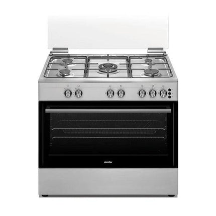 Simfer 90cm Built-in Gas Oven with Turbo Fan, Cast Iron Pan Supports & Integrated Cooling System - Stainless Steel (B9609 VGRIM)