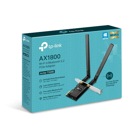محول بتقنية واي فاي 6 و بلوتوث5.2 Archer TX20 | PCIe محول بتقنية واي فاي 6 و بلوتوث5.2 Archer TX20 | PCIe
