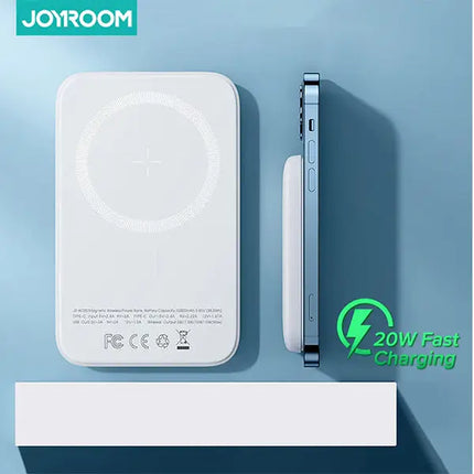 Joyroom JR‑W020 MagSafe‑Style Mini Magnetic Wireless Power Bank – 10,000 mAh, 20 W
