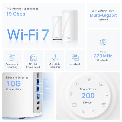 TP-Link Deco BE85 Mesh Wi-Fi 7 System (2-Pack)
