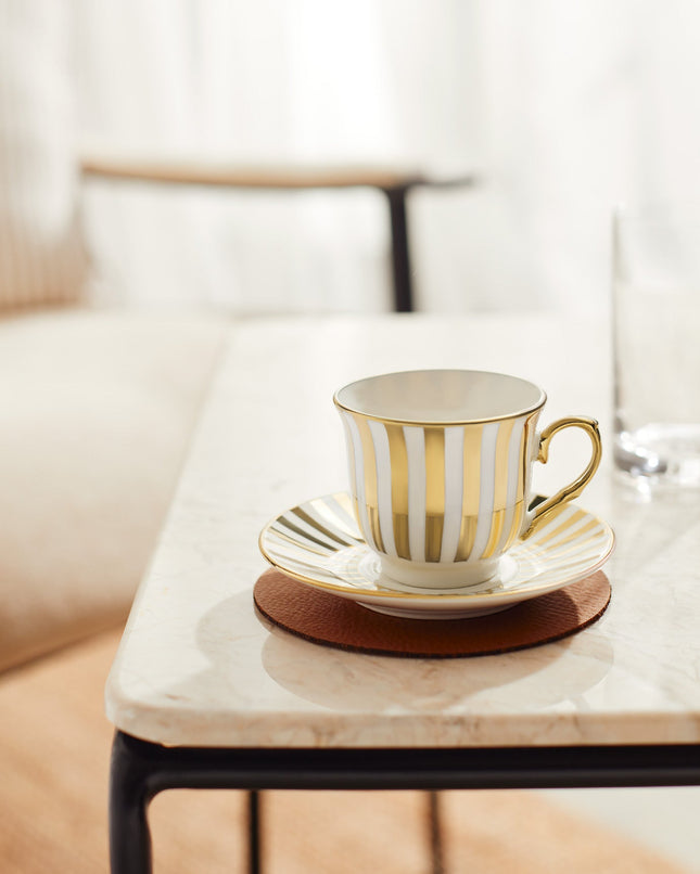 Blanche Colorful Coffee Cups Set of 2 with Vivid Glaze