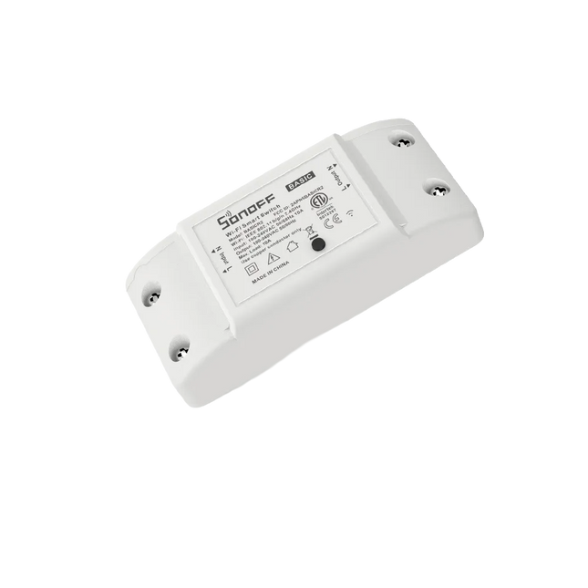 BASICR2 SONOFF BASICR2 Wi-Fi Smart Switch – DIY On/Off Module, Voice Control, 10A, App Scheduling