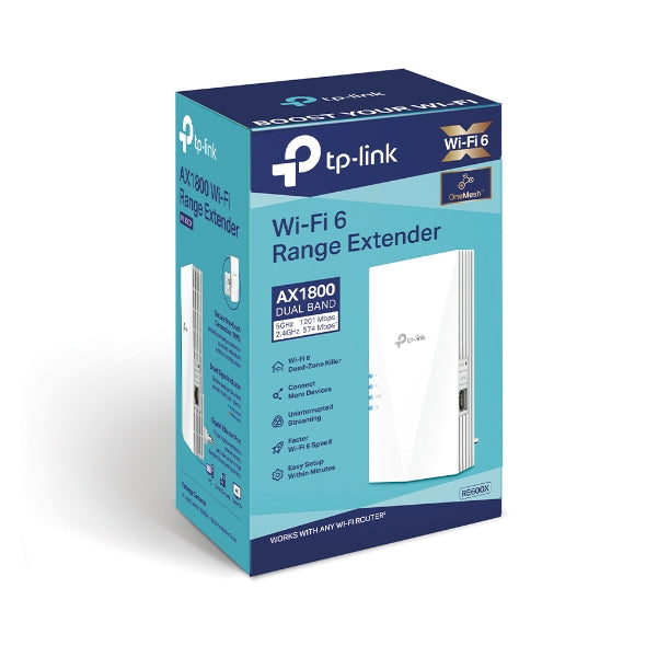 موسع نطاق TP-Link RE600X AX1800 بتقنية الواي فاي 6 موسع نطاق TP-Link RE600X AX1800 بتقنية الواي فاي 6