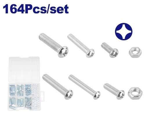 EMTOP EMXSBB01 164 Pcs Thread Screw Assortment Kit