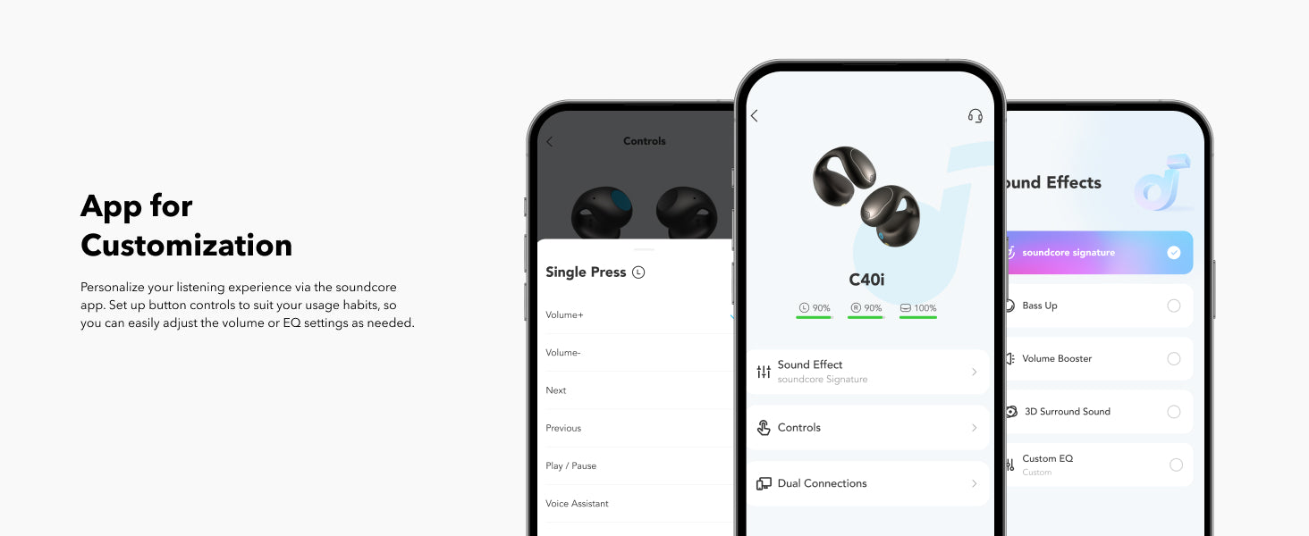 سماعة Soundcore C40i | سماعات أذن مرنة ومريحة سماعة Soundcore C40i | سماعات أذن مرنة ومريحة