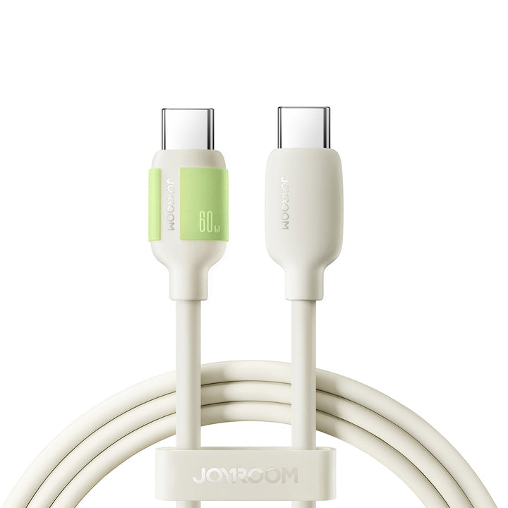 Joyroom S-A53 Fluorescence Series Fast Charging Cable - 1.2m - High-Density Braided Design - 3A High Current - Available in USB-A to Type-C & Lightning - Beige Joyroom S-A53 Fluorescence Series Fast Charging Cable - 1.2m - High-Density Braided Design - 3A High Current - Available in USB-A to Type-C & Lightning - Beige
