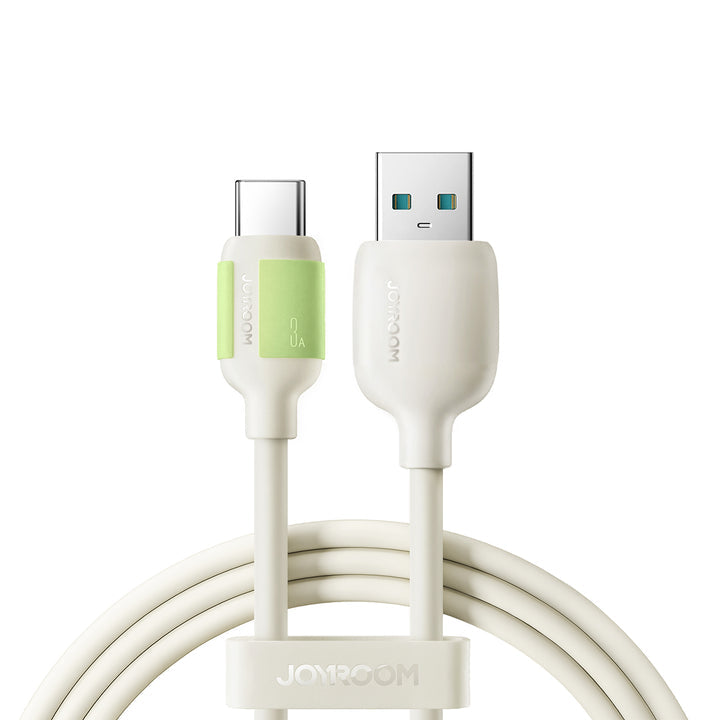 Joyroom S-A53 Fluorescence Series Fast Charging Cable - 1.2m - High-Density Braided Design - 3A High Current - Available in USB-A to Type-C & Lightning - Beige Joyroom S-A53 Fluorescence Series Fast Charging Cable - 1.2m - High-Density Braided Design - 3A High Current - Available in USB-A to Type-C & Lightning - Beige