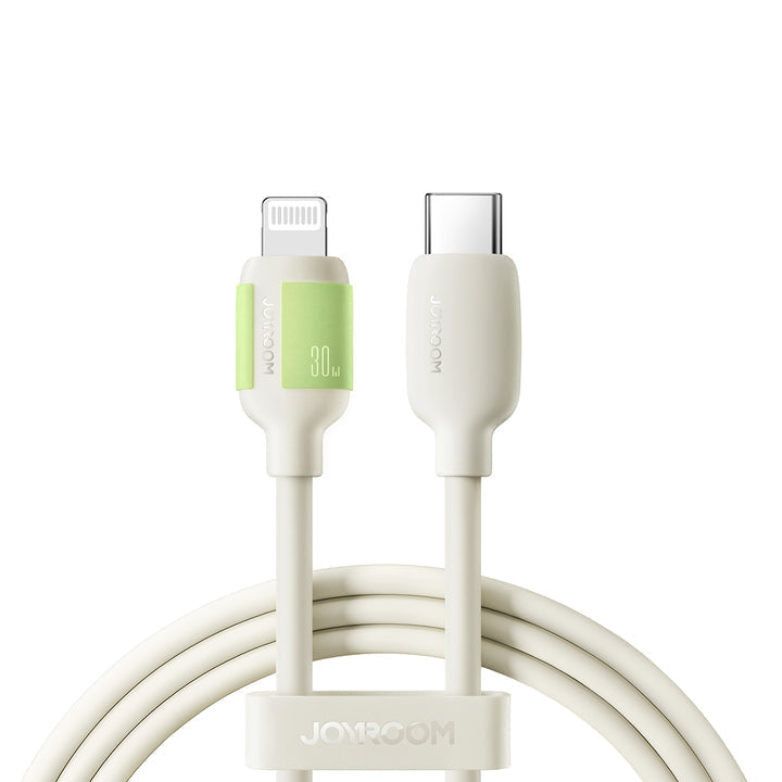 Joyroom S-A53 Fluorescence Series Fast Charging Cable - 1.2m - High-Density Braided Design - 3A High Current - Available in USB-A to Type-C & Lightning - Beige Joyroom S-A53 Fluorescence Series Fast Charging Cable - 1.2m - High-Density Braided Design - 3A High Current - Available in USB-A to Type-C & Lightning - Beige