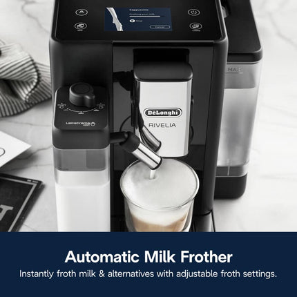 10.12.24.0027DelonghiRivelia Automatic Espresso Machine, Onyx Black