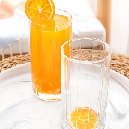 Voyelle 4-Piece Beverage Glass Set 310ml Cut Design