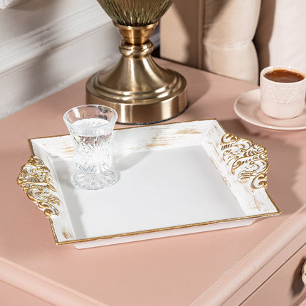 Barroco Small Serving Tray in Soft Ecru