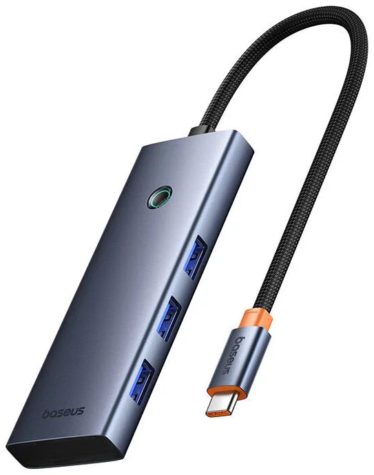 موزع منافذ باسوس الترا جوي (Baseus UltraJoy) نظام 7 في 1 - منفذ USB-C إلى HDMI 4K و VGA - شحن سريع 100 واط PD - عدد 4 منافذ USB 3.0 عالية السرعة