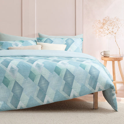 Verde Ranforce Single Duvet Cover Set - Turquoise