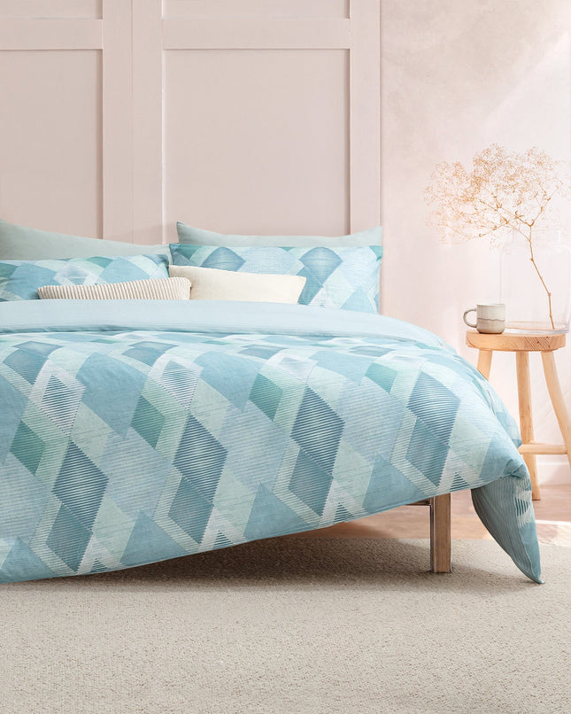 Verde Ranforce Single Duvet Cover Set - Turquoise