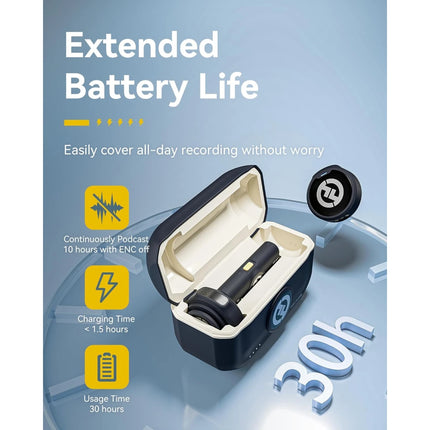 Lark M2 Hollyland Combo - Wireless Lavalier Microphone with 1000ft LOS Range, Black