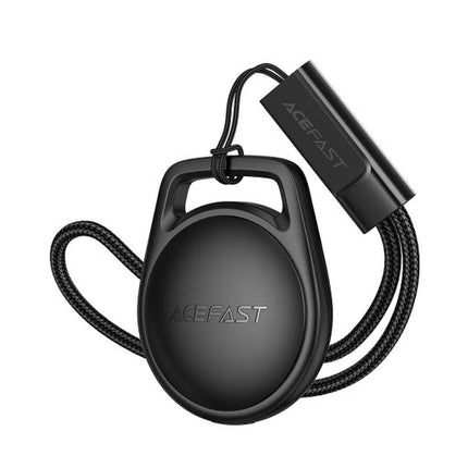 Acefast T8 Smart Bluetooth Tracker, Apple Find My Compatible (MFi), Anti-Lost Key Finder & Bag Tracker, Global Positioning & Siri Support - Black