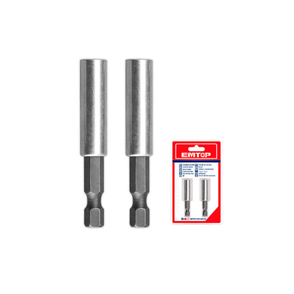 EMTOP ESBT10601 Magnetic Bit Holder Set – 2 Pieces

