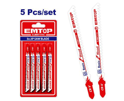 EMTOP EJSBT111C Jig Saw  5 Pieces Wood Drill Bit Set