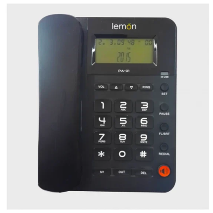 Lemon PA-01 Corded Telephone with Caller ID Display
