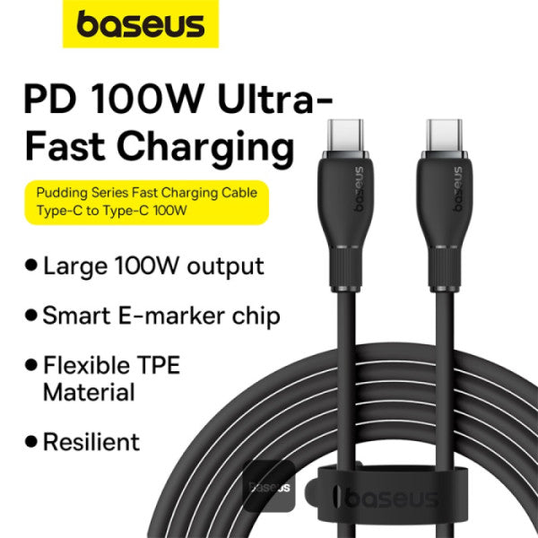 Pudding Series Fast Charging Cable Type-C to Type-C 100W 2m Pudding Series Fast Charging Cable Type-C to Type-C 100W 2m