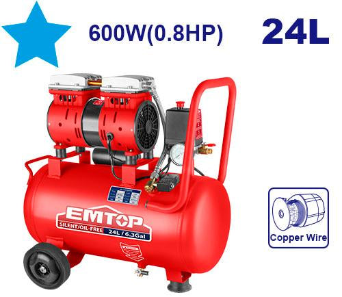 EMTOP Silent Air Compressor 24L