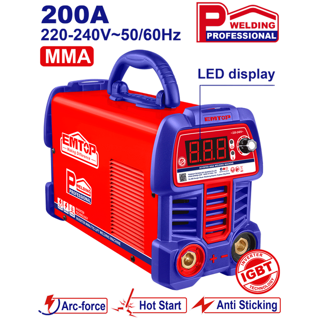 EMTOP Inverter MMA Welding Machine 200A