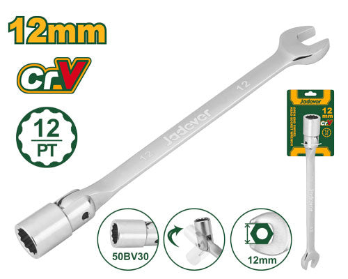  JADEVER 12 mm Split Box Wrench (Flexible Head)