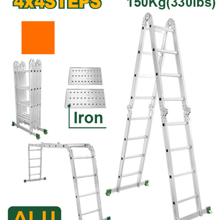 Jadever Multi‑Purpose Ladder 4.4 m with Steel Platform