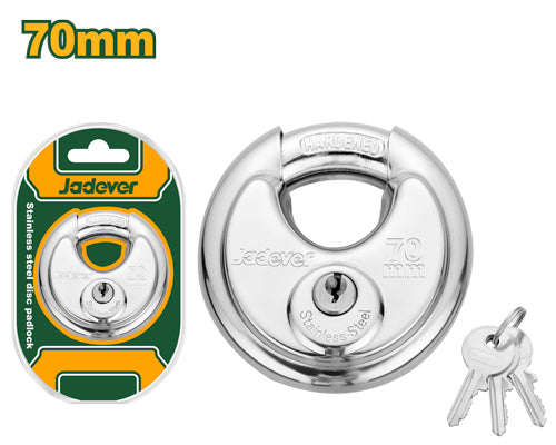  Jadever Stainless Steel Disc Padlock 70 mm
