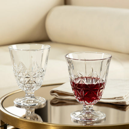 Estee 4-Piece Standing Tumbler Set - Crystal Clear Glass