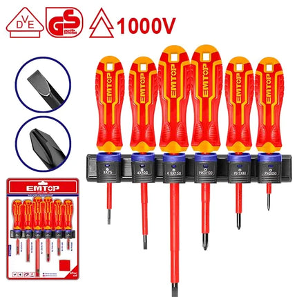 EMTOP ESSTJS061  6 Pcs Insulated Screwdriver Set