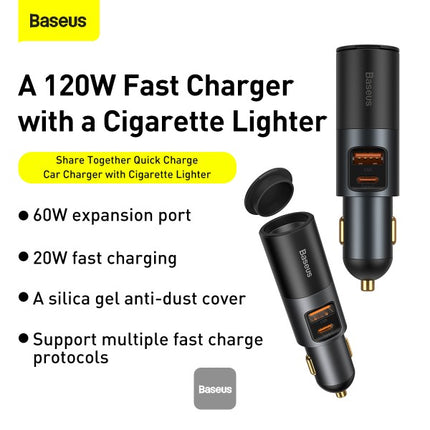 Share Together Fast Car Charger U+C 120W