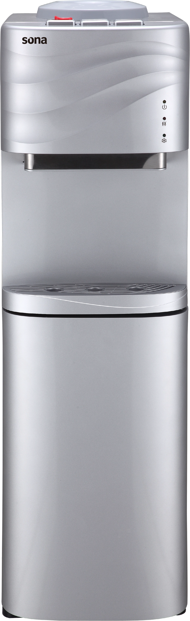 Sona Water Dispenser Stand Silver  3 Taps with Child Safety Lock