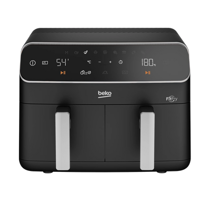 Beko Air Fryer 8.5 L 2400W 9 Programs Black Double Basket