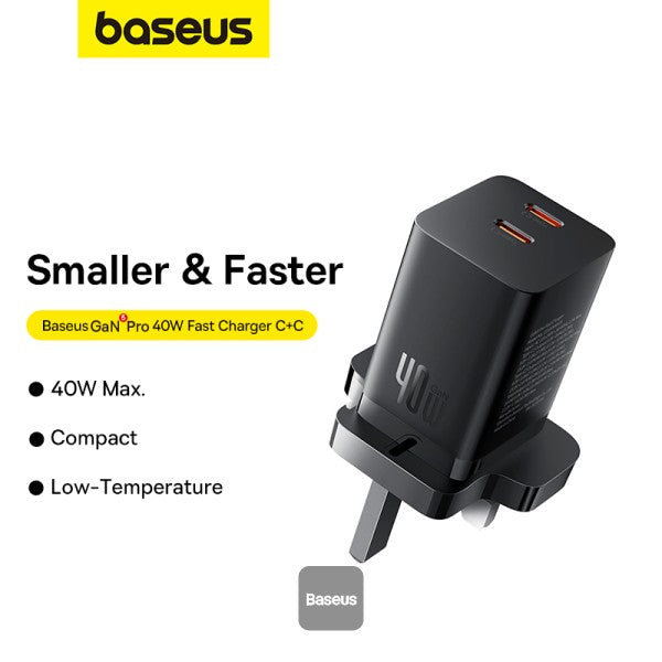 شاحن GaN5 Pro السريع C+C بقوة 40W شاحن GaN5 Pro السريع C+C بقوة 40W