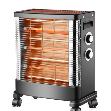 Elecrtomatic Quartz Heater 2400W and 3 Heat Settings With Tip-over Switch