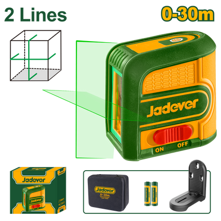 Jadever Self‑Leveling Line Laser (Green 2‑Line)