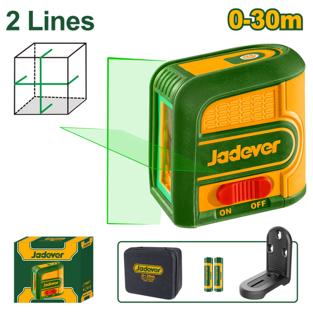  Jadever Self‑Leveling Line Laser (Green 2‑Line)