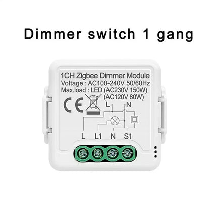 MOES - WIFI Mini Hidden Smart Switch - Dimmer - 1 G -150 W